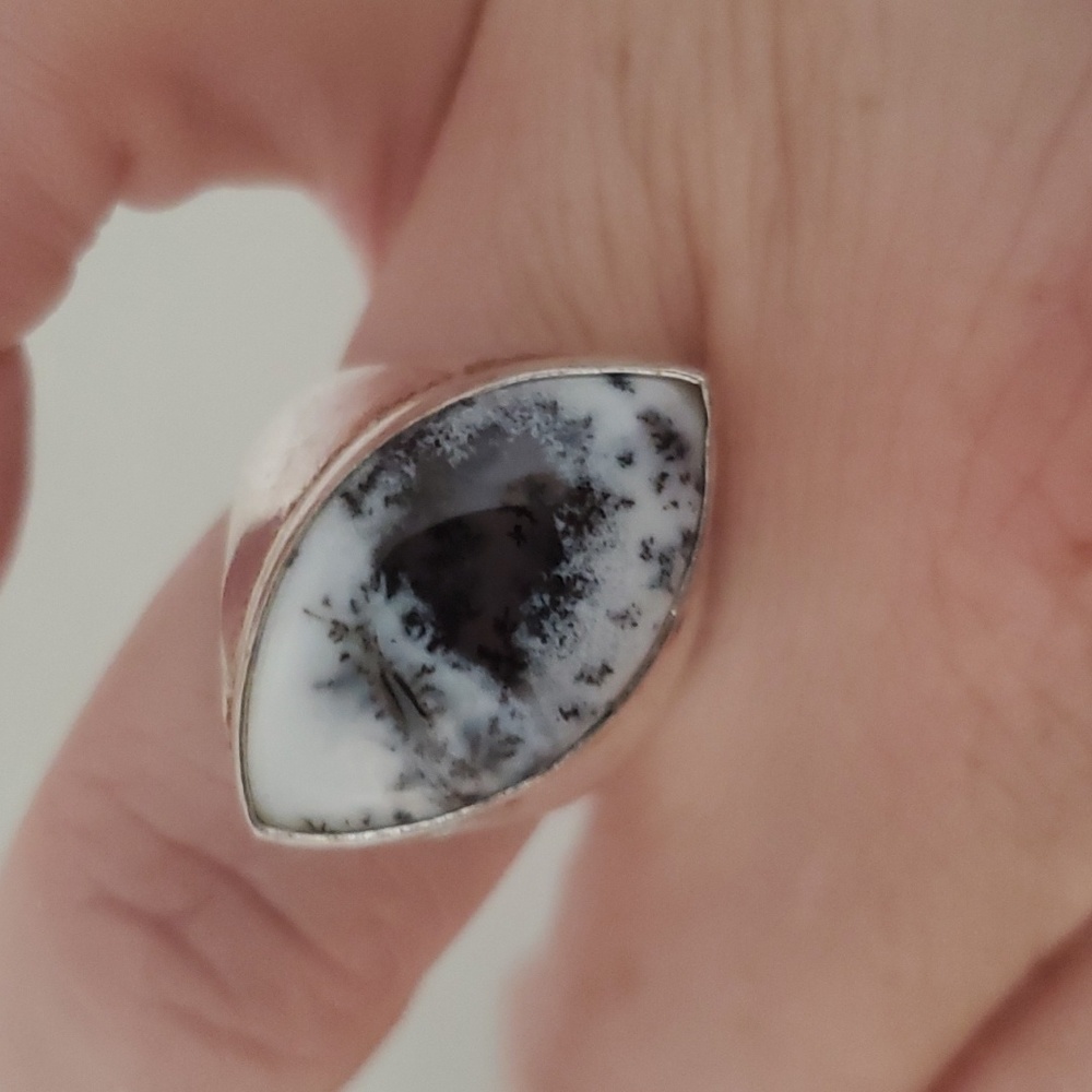 New Men's Dendritic Opal 925 Silver Ring. - Picture 2 of 10